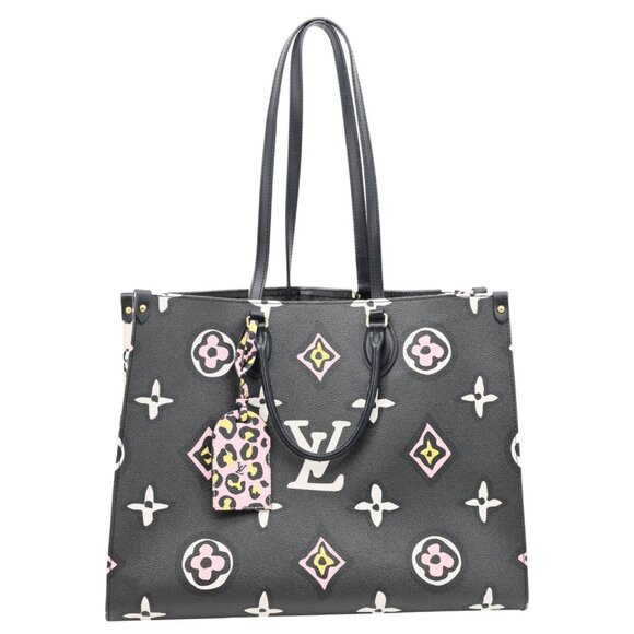 Louis Vuitton  Onthego GM Wild At Heart Monogram Giant Canvas Tote Bag Black - Picture 1 of 12
